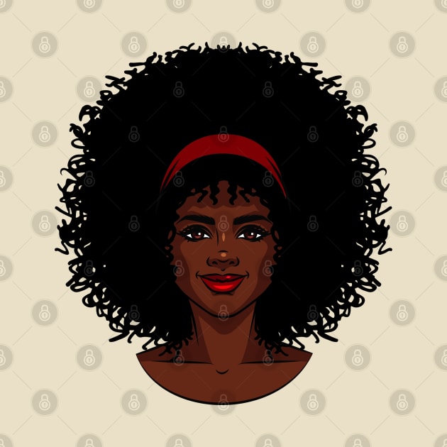 african american type womans face by irvanelist