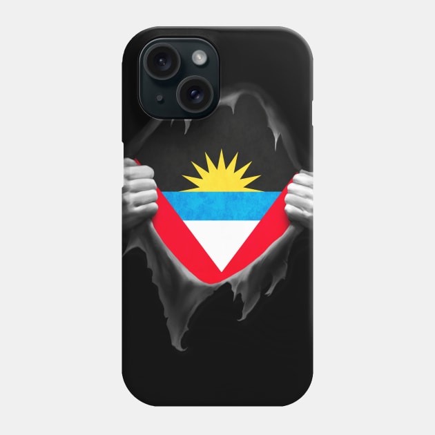 Antigua Flag Antiguan Roots DNA Pride Gift Phone Case by nikolayjs