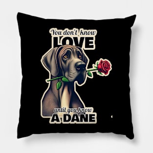 Great Dane Valentine's day Pillow