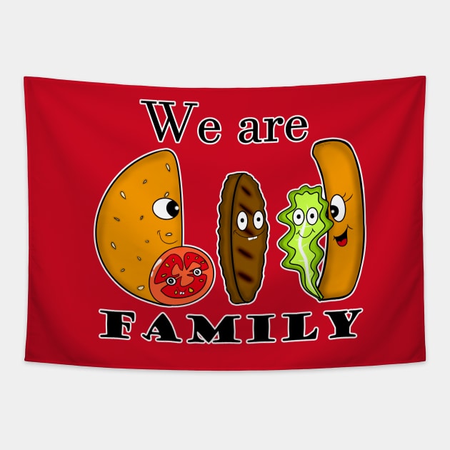 We Are Family Tapestry by DitzyDonutsDesigns