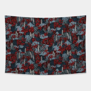 Crimson tropical lush Tapestry