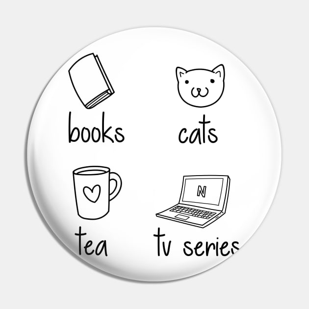 books, cats, tea, tv series Pin by Lavanera