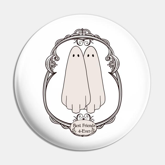 Cute Ghosts Best Friend Forever In Art Nouveau Frame Best Friends T Cutehalloween Wall Art 8549