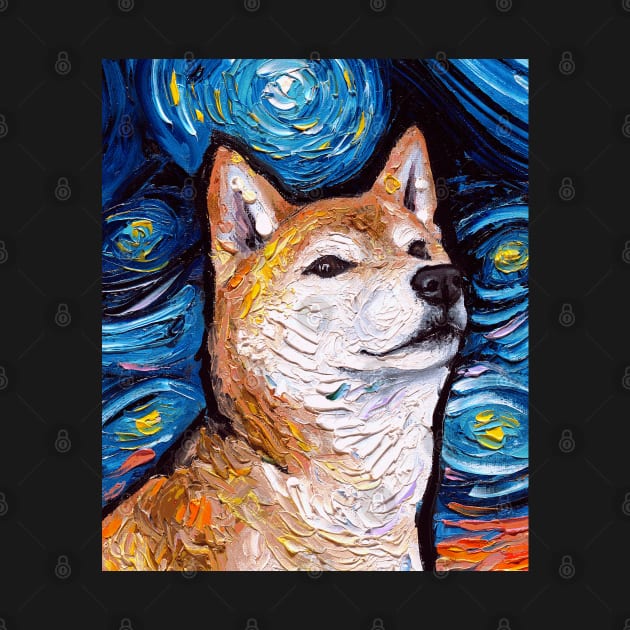 Shiba Inu Night 2 (Portrait) by sagittariusgallery