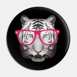 Tiger face hipster wild animals Pin