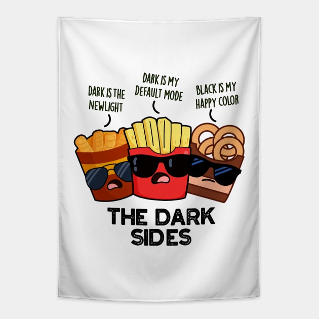 The Dark Sides Funny Fast Food Puns Tapestry by punnybone