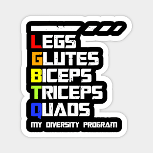 Lgbtq Legs Glutes Biceps Workout Gym Diversity Program Magnet