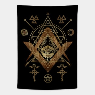 Mystical Sacred Geometry Ornament Tapestry