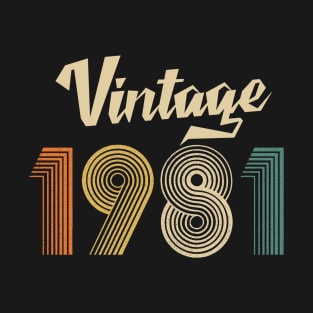 1981 Birthday Since 1981 Vintage T-Shirt