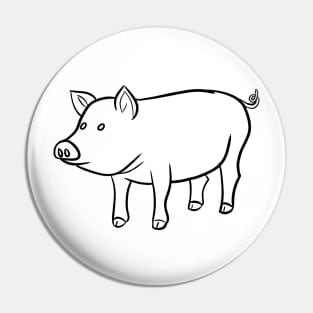 Stick figure Pig Pin