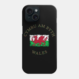 Flag of Wales UK Cymru Am Byth - seal - symbol - logo emblem retro vintage Phone Case