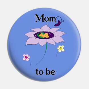 Mom To Be_Purple Flower Pin