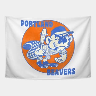 Defunct Portland Beavers Baseball Team Tapestry