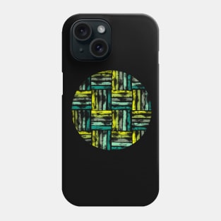 Dark wicker line patter design Phone Case