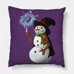 Frosty magic snowman Pillow