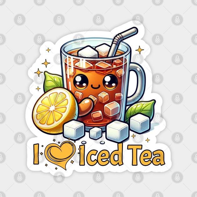 I Love Iced Tea Magnet by HolidayBug