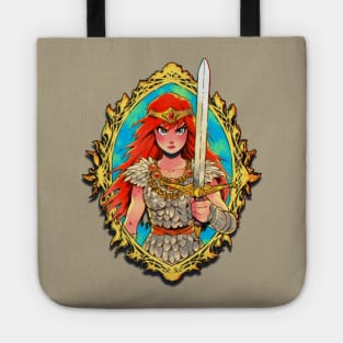 Red Sonja Anime Watercolor Crest Tote