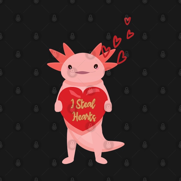 i steal hearts axolotl by Kishu