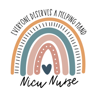 NICU Nurse Boho Rainbow T-Shirt