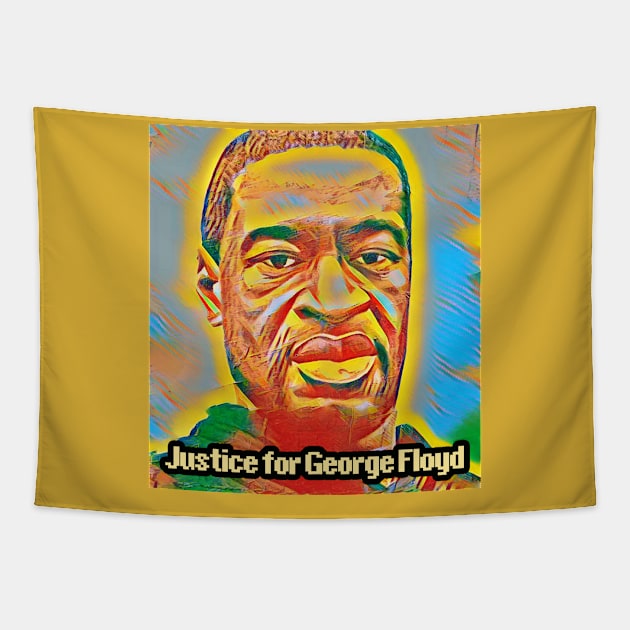 Justice for George Floyd Tapestry by BABA KING EVENTS MANAGEMENT