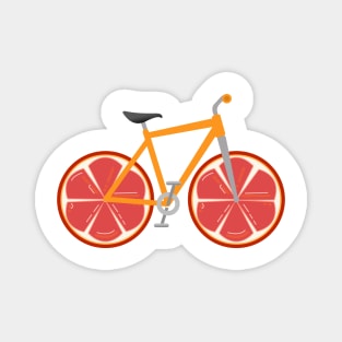 Juicy Citrus Grapefruit Wheels Bicycle Magnet