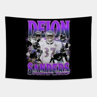 Deion Sanders Battimore Retro Bootleg Tapestry