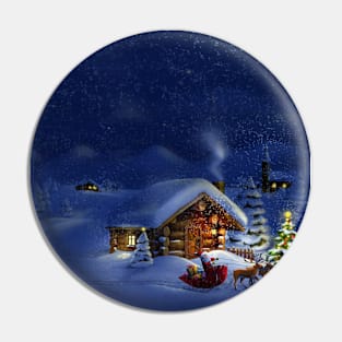 Country Christmas Winter Pin