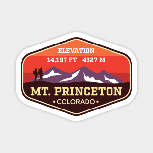 Mt Princeton Colorado - 14ers Mountain Climbing Badge Magnet