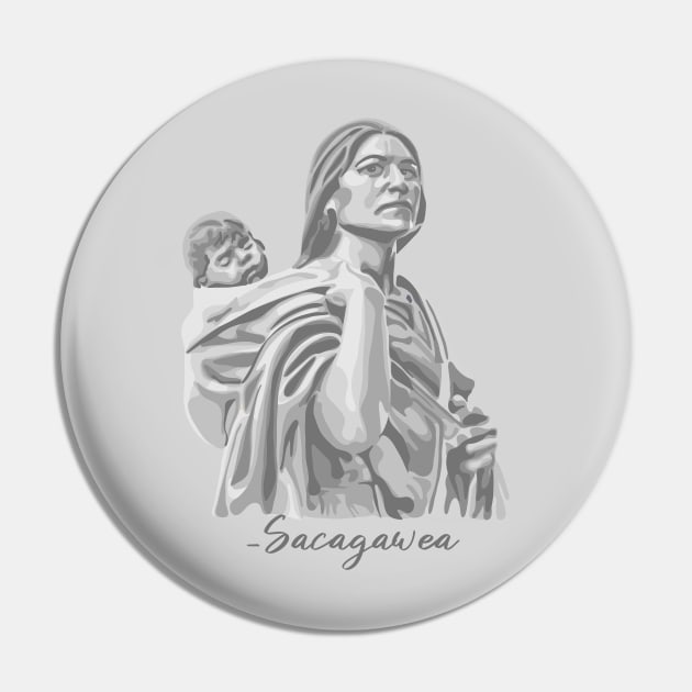 Sacagawea Portrait Pin by Slightly Unhinged