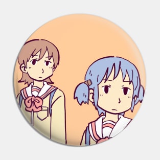 funny yuuko and mio meme face nichijou Pin