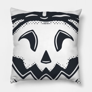 Scared Pumpkin Halloween Artwork Pillow