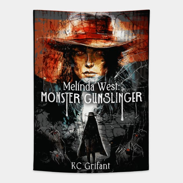 Melinda West Monster Gunslinger Tapestry by Brigids Gate Press