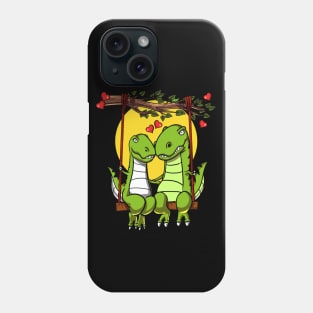 T-Rex Dinosaur Couple Phone Case