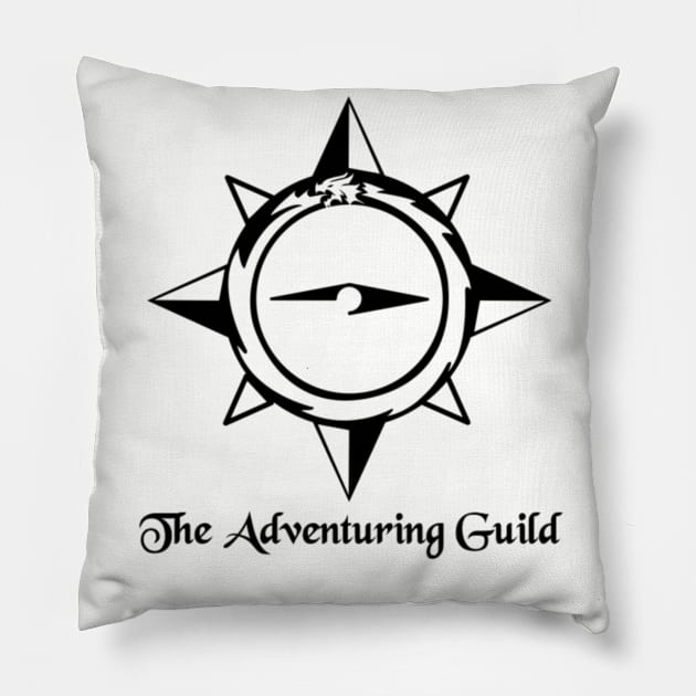 AG Compass Logo - Front Pillow by adventuringguild