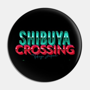 Famous Shibuya Crossing Design Tokyo misprint Pin