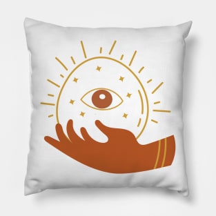 Eyes and Hand: Visionary T-shirt Design Pillow