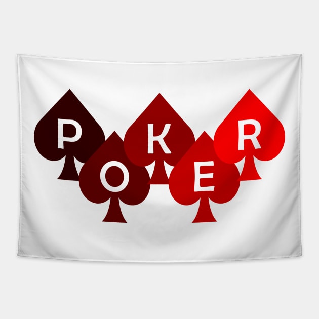 Poker Casino Saying Symbol Shirt Design Gift Tapestry by Bohnenkern