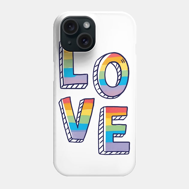 Love is love. Rainbow pride Phone Case by alterkiri