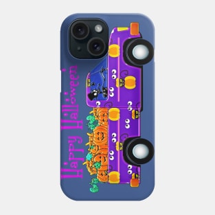 Halloween Pumpkin Pink Truck Phone Case