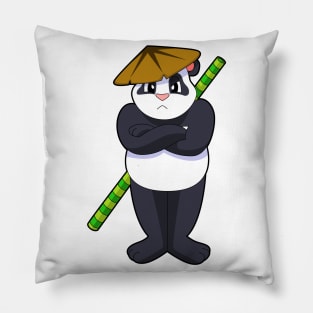 Panda at Stick fight Martial arts Pillow