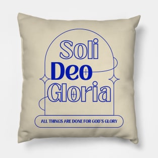 Soli Deo Gloria Modern Design in Light Theme Pillow