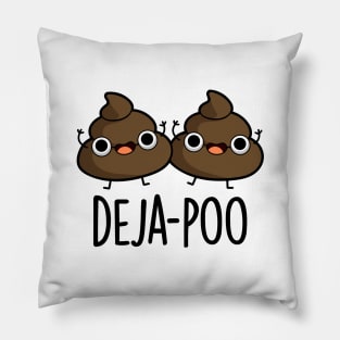 Deja Poo Cute Double Poop Pun Pillow