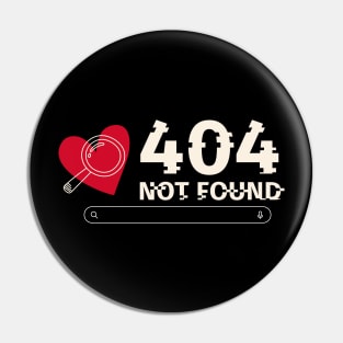 404, Heart Not Found Pin