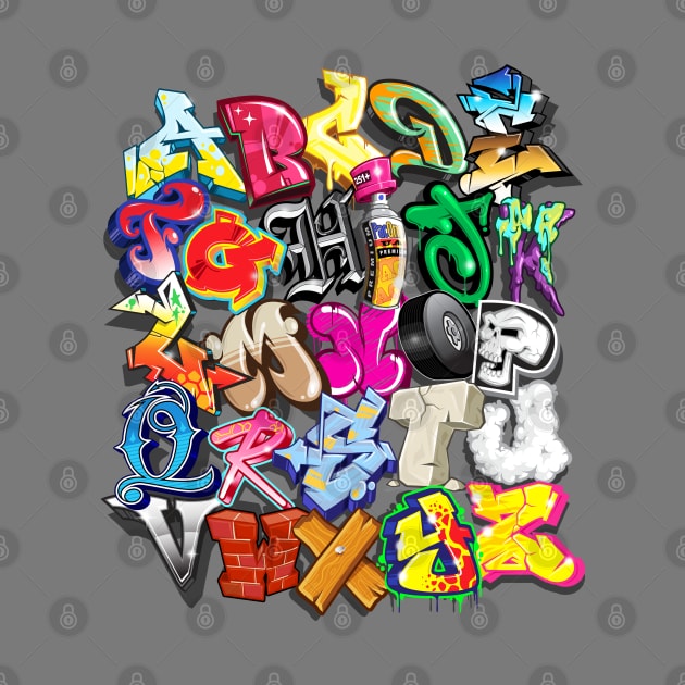 Pac One Graffiti Alphabet by trev4000