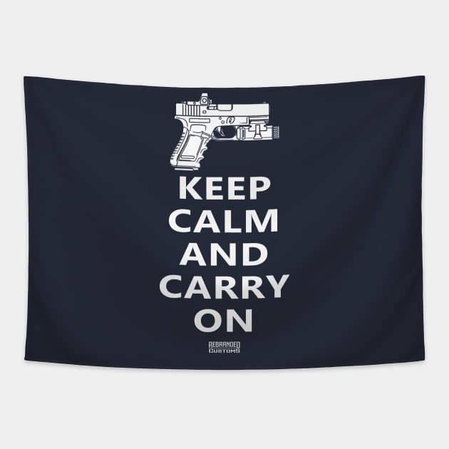 Keep Calm And Carry On Tapestry by Rebranded_Customs