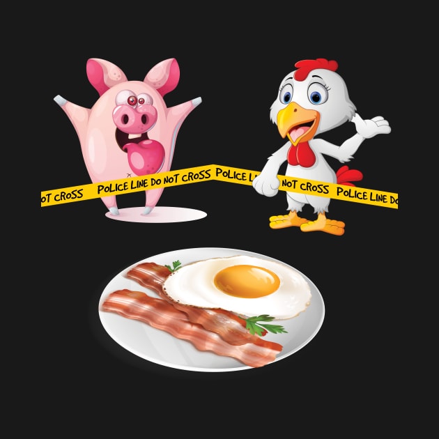 'Police Line Do Not Cross Pig And Chicken' Pig Gift by ourwackyhome