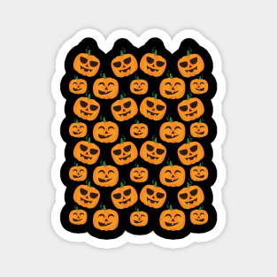 Halloween Jack O Lantern Pumpkin Pattern Magnet