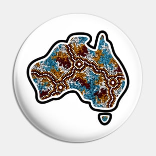 Aboriginal Map Wetlands Pin