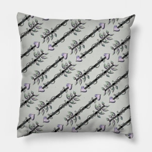 Tribal arrow grey Pillow