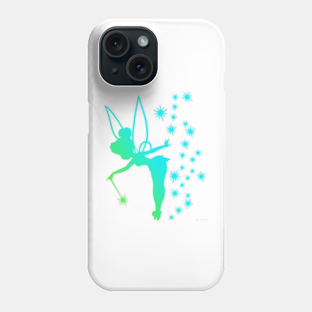 Tinkerbell Ombre Sillhouette Phone Case by ijsw